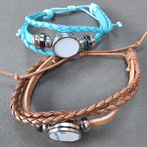 Bracelet en cuir tressé