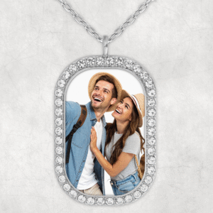 Médaillon pivotant avec strass